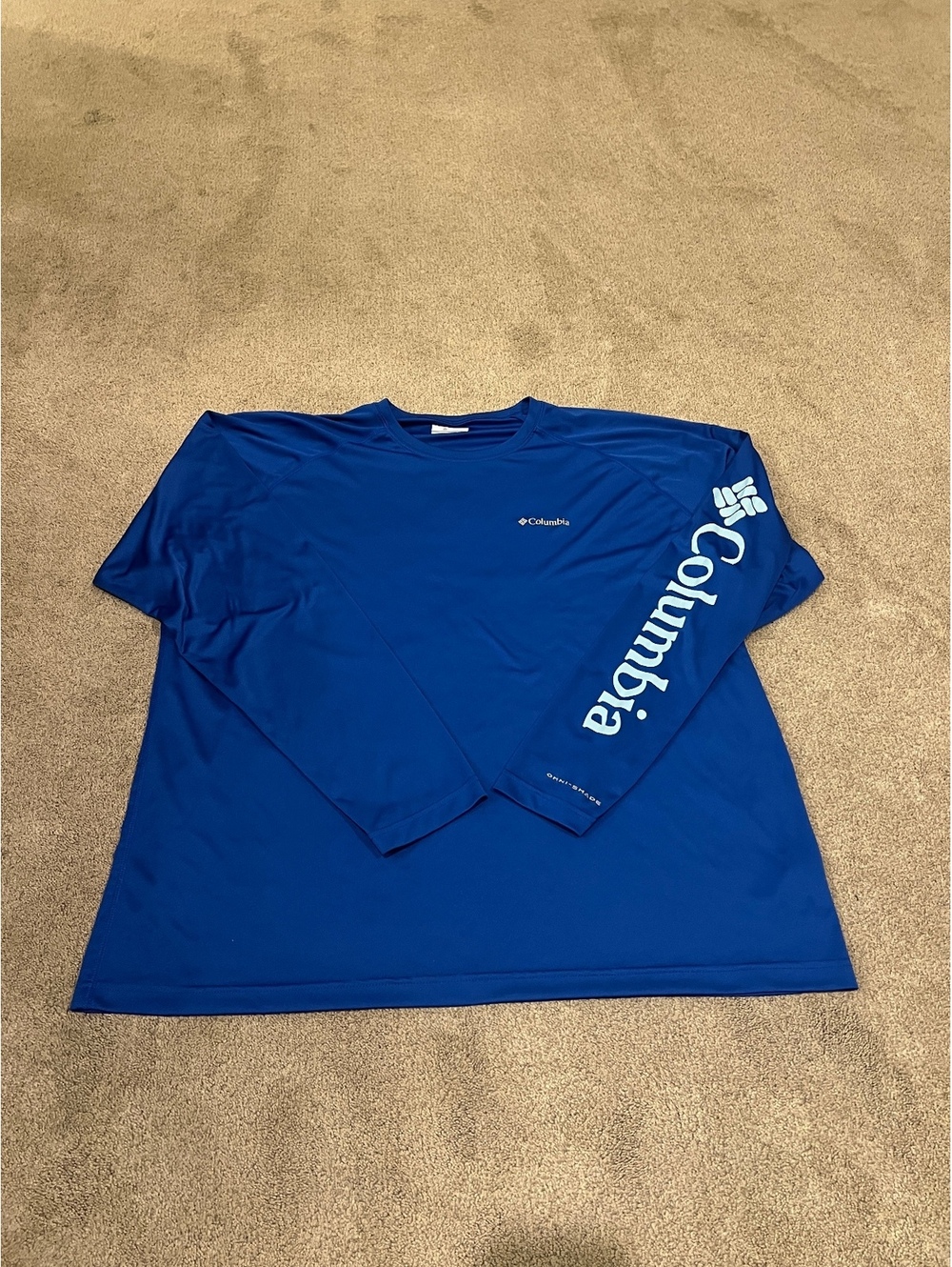 Columbia Men's Blue Long Sleeve Performance Shirt XXL